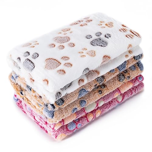 1 Pack 3 Blankets Super Soft Fluffy Premium Fleece Pet