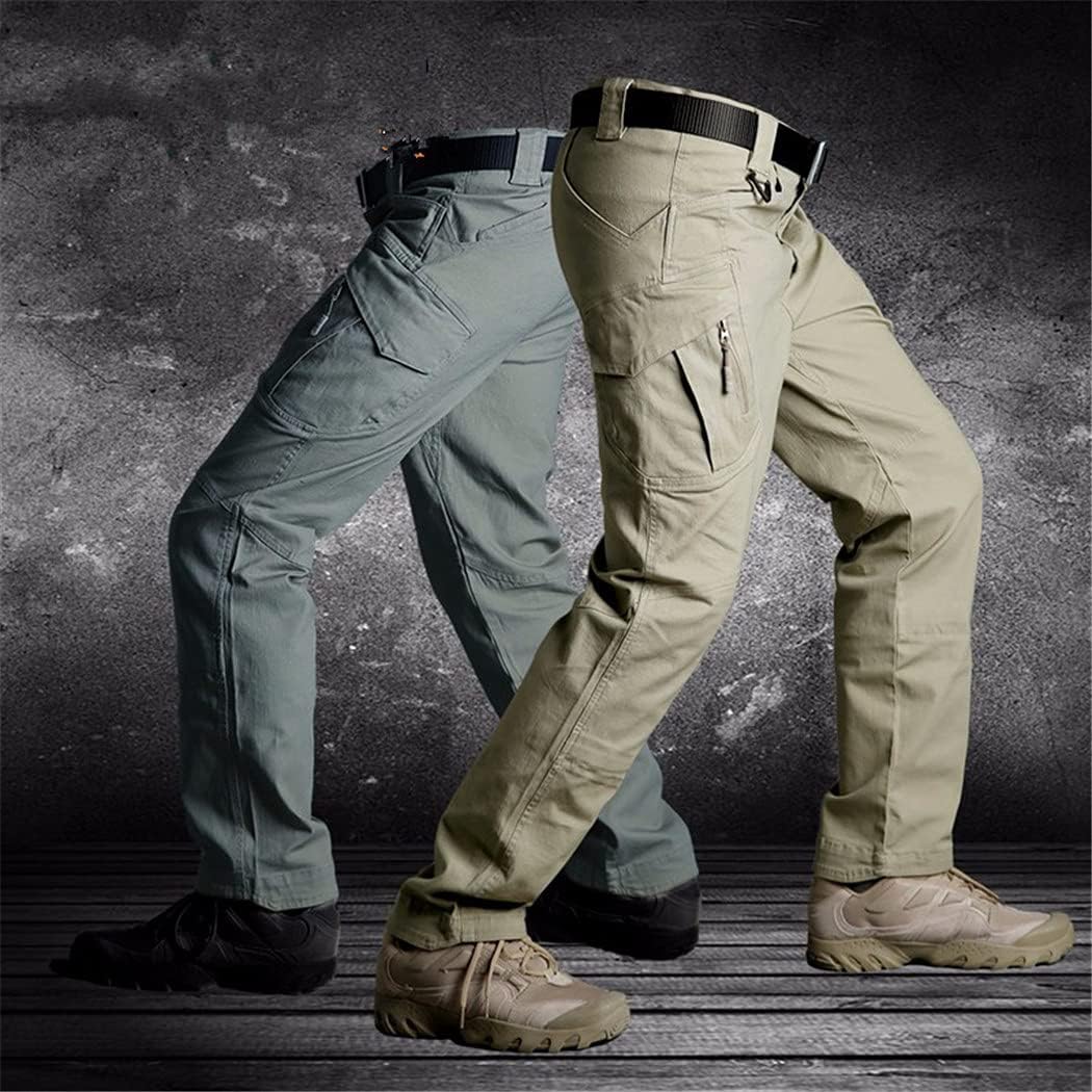 KEHAIOO Men Casual Tactical Pants, SWAT Combat Trousers, Army Military Pants, Outdoors Cargo Cotton Trousers