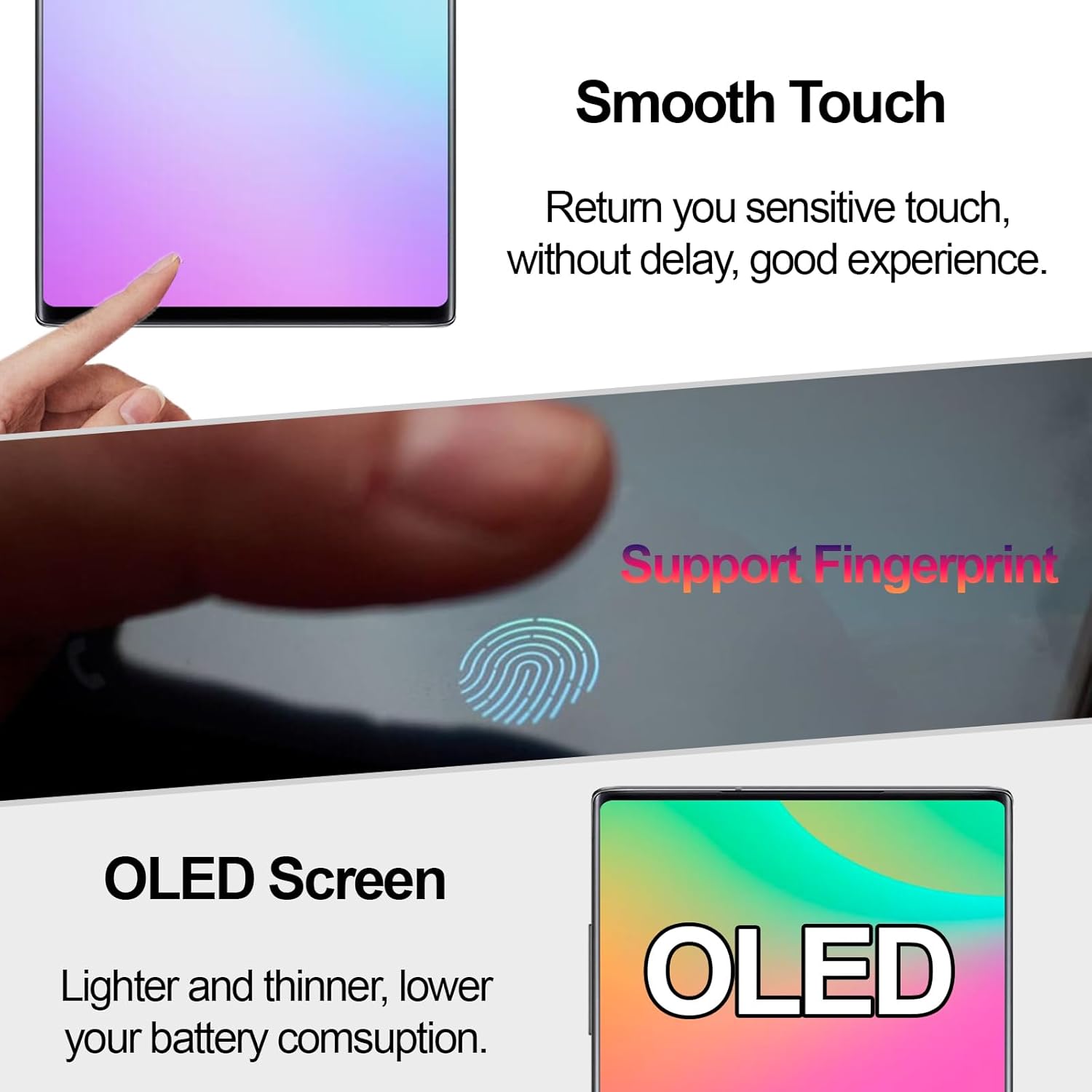 for Samsung Galaxy Note 10 Plus 4G 5G OLED Screen Replacement with Frame LCD Display SM-N975 SM-N976 3D Touch Digitizer Full Assembly Repair Tool Kit 6.8 inch