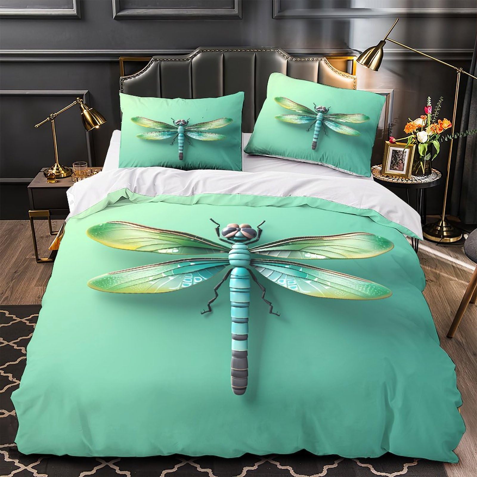 Housse de couette dragon 3D super douce hypoallergique avec zip 260x220