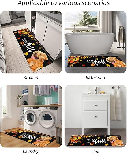 Miniatura 5 de Tapete de baño de otoño de Acción de Gracias para bañera, antideslizante, de secado rápido y absorbente, tierra de diatomeas, ducha, fregadero,