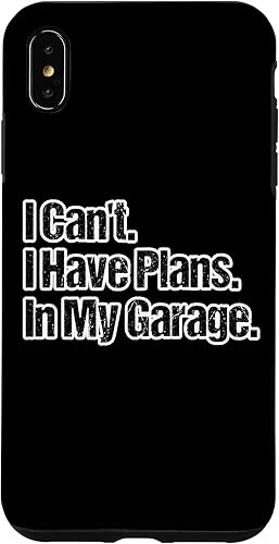 Miniatura 13 de Funda para iPhone 12 mini con diseño de chico de coche, con texto en inglés "I Can't I Have Planans In My Garage