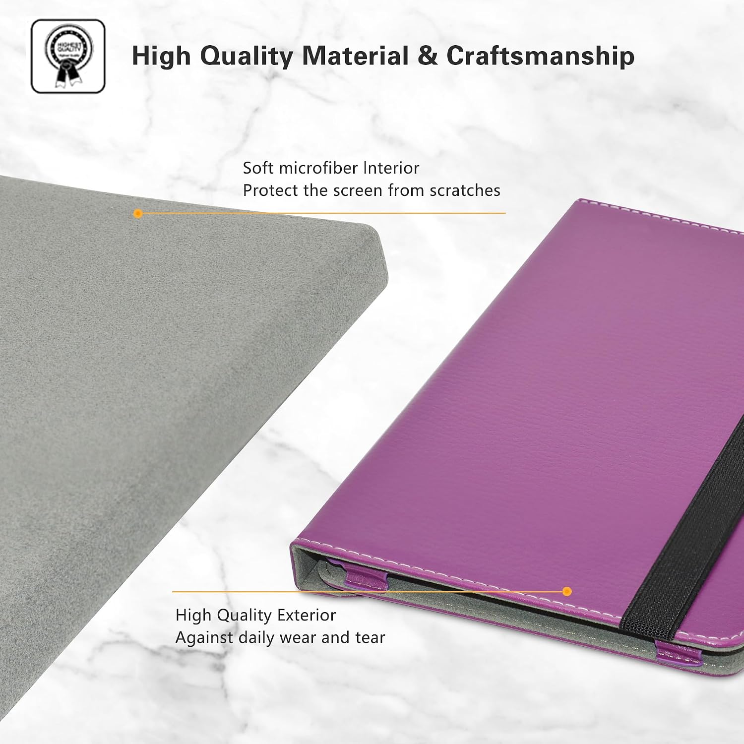 LiuShan Compatible with 11" TCL NXTPAPER 11 Rotation Case,360 Degree Rotation Stand PU Cover for 11" TCL NXTPAPER 11 9166G 9466X 2023 Android 13 Tablet(Not Fit Tablet case),Purple image 5