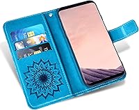 Vista 3 de Funda de teléfono para Samsung Galaxy S8 Plus con protector de pantalla de vidrio templado, funda de cuero con tapa para tarjetero, accesorios
