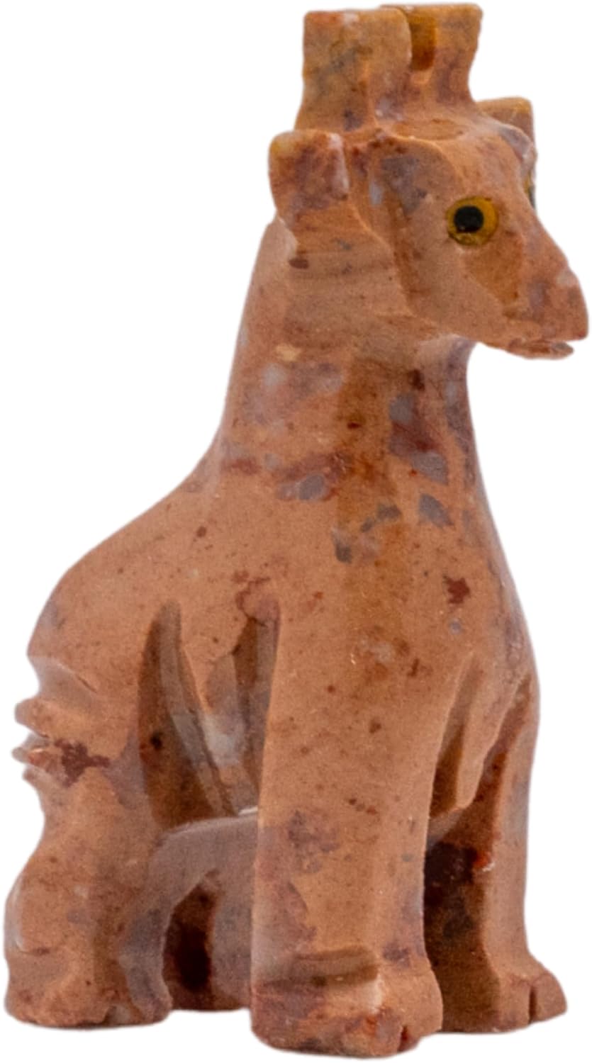 TruEnergy Giraffe Soapstone Figurine – 70+ Styles, 1.5" Hand Carved Natural Soap Stone Animal Sculpture for Home, Office & Crystal Collections