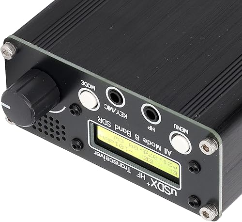 Miniatura 3 de Transceptor de radio de 8 bandas Pantalla LCD SDR Modo completo HF de onda corta SSB QRP CW Transceptor de radio con conector de antena BNC Conexión