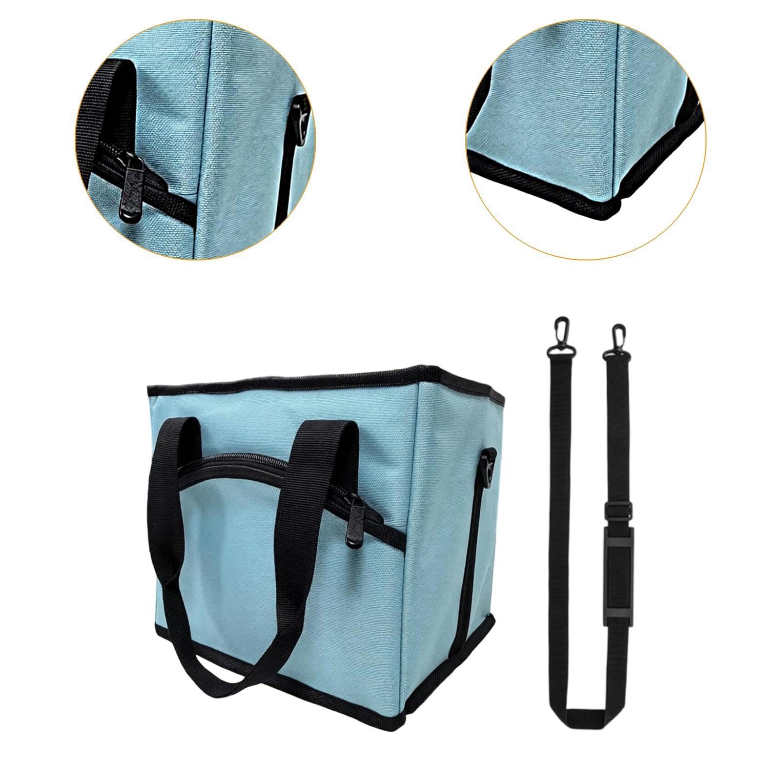 Getränkehalter, Wasserdichte, Faltbare, Verstellbare Thermotasche Aus Oxford Gewebe mit Austauschbaren Trennwänden Und Zubehörfach, Blau