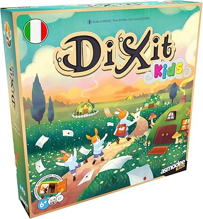 Asmodee Kids - Dixit Kids, Gioco da Tavolo di Immaginazione e Fantasia per Bambini e per tutta la Famiglia, Carte da Gioco Illustrate, 3-6 giocatori, 6+ Anni, 25 min, Edizione in Italiano