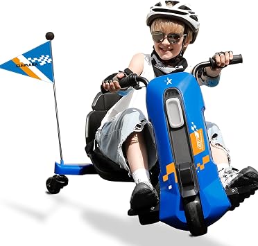 ELEMARA Kart Électrique 12V Drift avec Vitesse Progressive et Connectivité Bluetooth