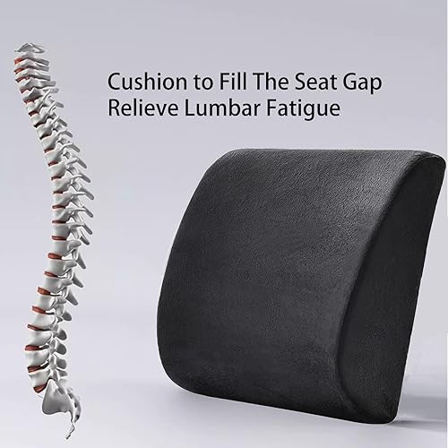 Miniatura 5 de WMM Cojín de asiento y almohada de apoyo lumbar para silla de oficina, asiento de automóvil, silla de ruedas, reduce la presión del coxis para la