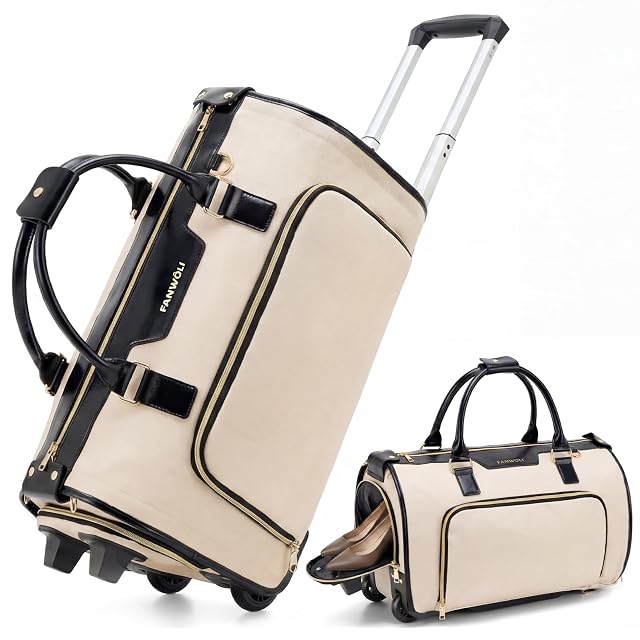 Fanwoli Fanwoli Carry-On Rolling Garment Bag with Wheels, Suit Travel Bag