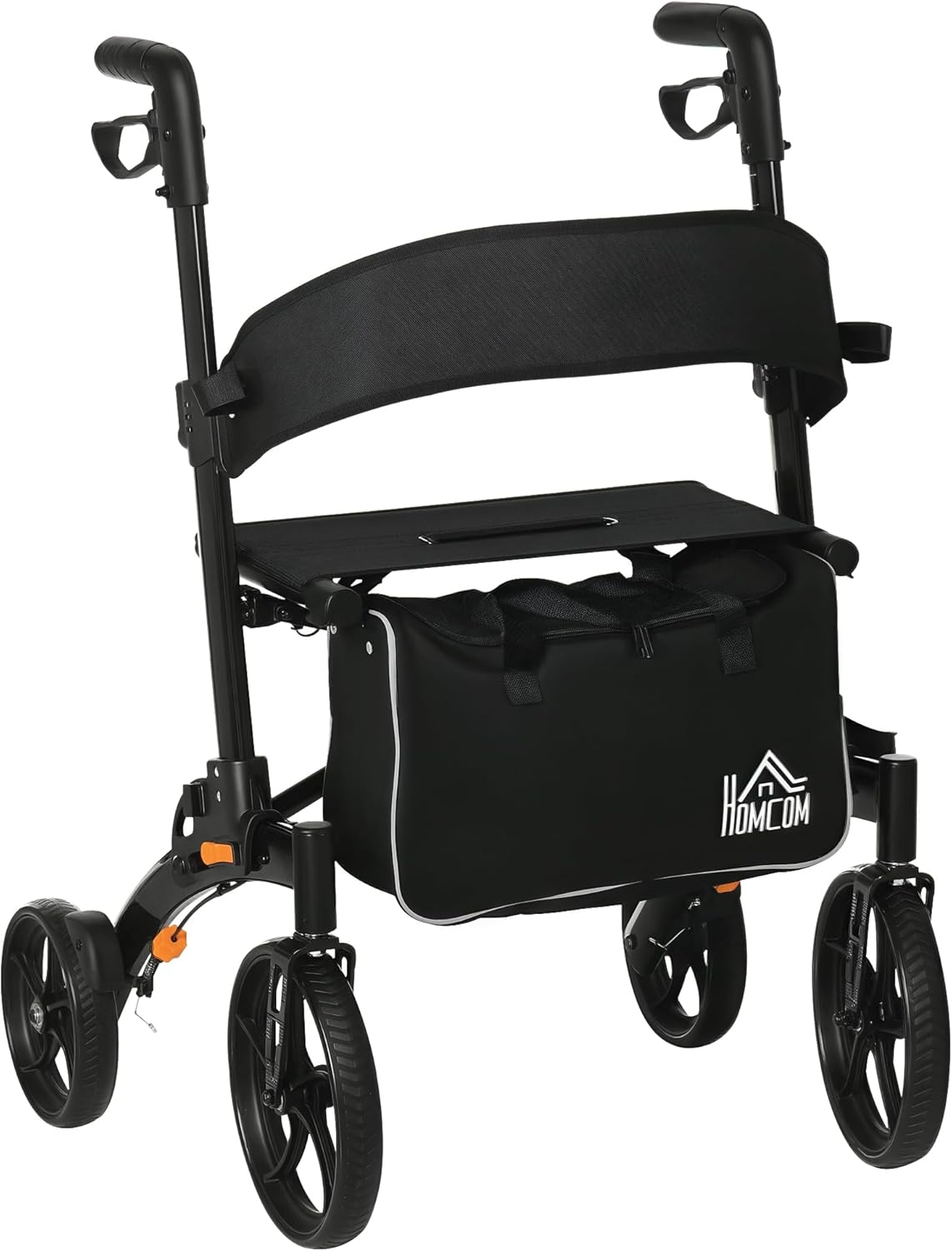 HOMCOM Aluminum Rollator Walker unfolded