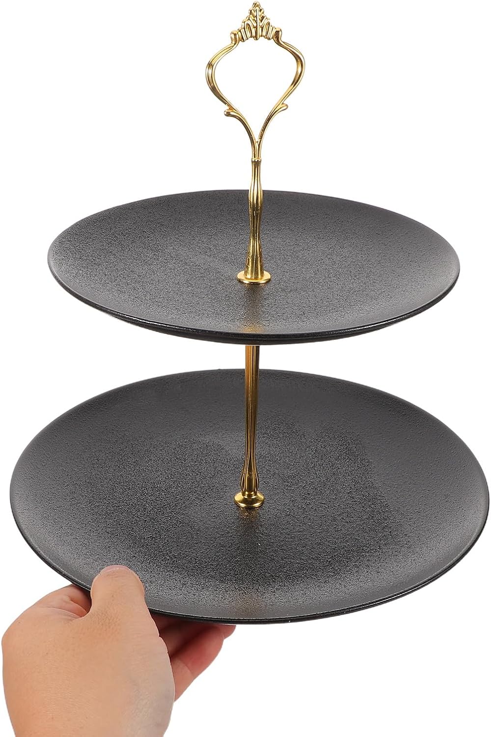 VOSAREA Ceramic Fruit Display Bowl: Centerpiece Party Cupcake Tray - Farmhouse Serving Dish for Fruits Desserts Snacks - Decorative Kitchen Storage Bowl