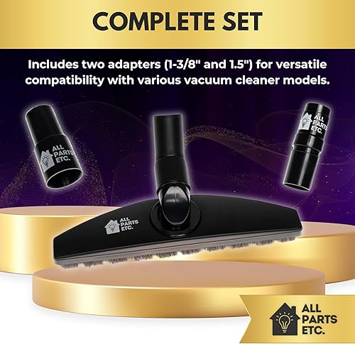 Miniatura 5 de Cepillo de piso de madera dura para aspiradoras de azulejos y madera dura, incluye dos adaptadores para 1 38 pulgadas y 1.5 pulgadas, compatible con