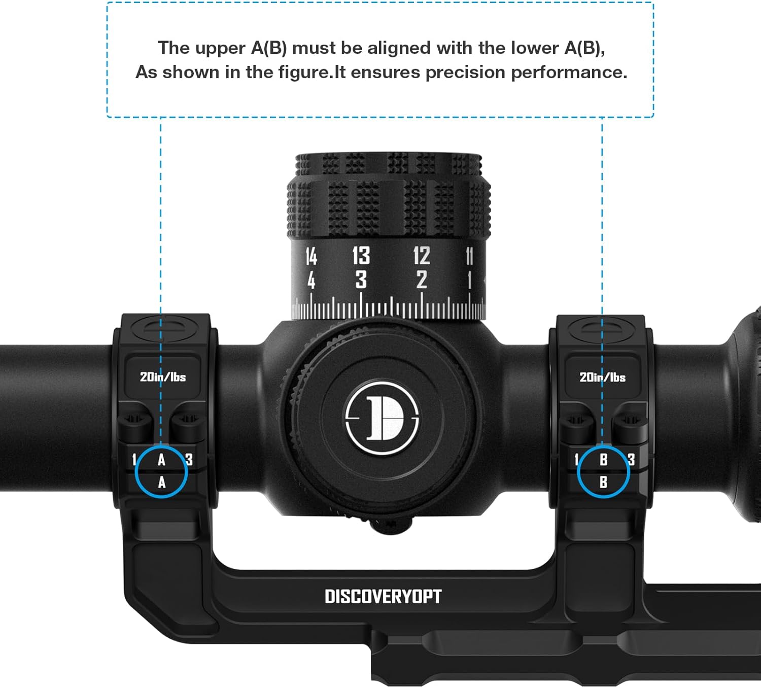 Lightweight Cantilever Scope Mount, One-Piece Picatinny Offset Dual Ring 30mm 34mm Scope Mount，The Center to Base Height is 1.93".