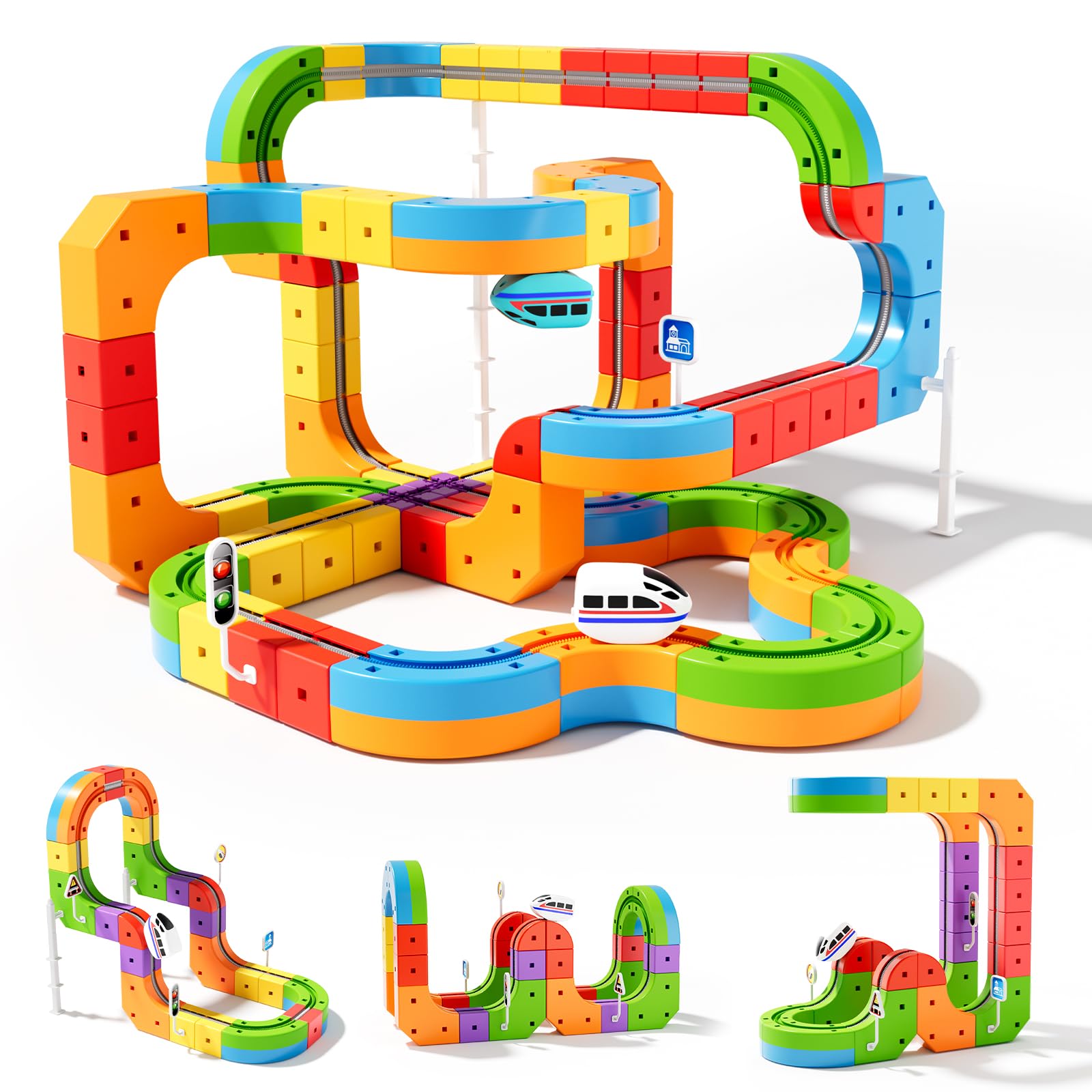Schylling社 ロシア線路 ぜんまいTOY　TRAINTRACKブリキ玩具 Amazon.com: KlickRail Electric Train Set Flexible Race Track for 3