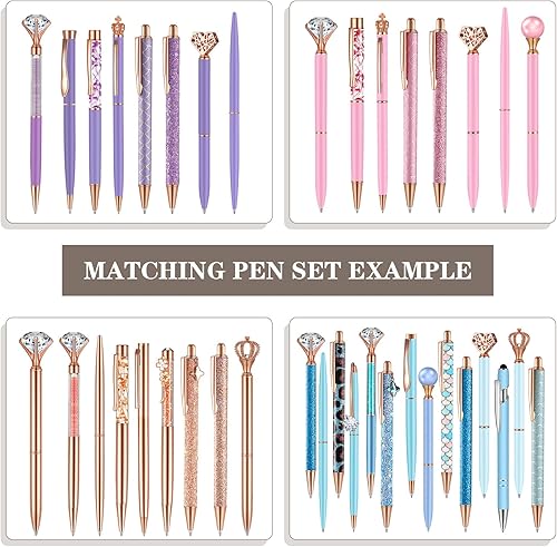 Miniatura 6 de Colarr 24 repuestos de bolígrafo de tinta reemplazables de 0.039 pulgadas (0.039 in), punta mediana para bolígrafos de fantasía con purpurina