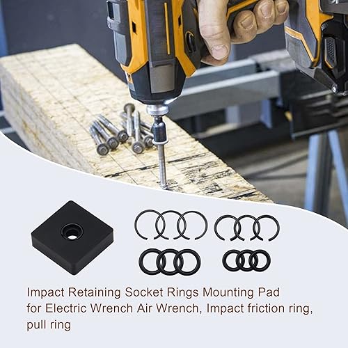 Miniatura 4 de Clip de retención de impacto de 12" y 38" con junta tórica, incluye herramienta de instalación de anillo de retención de yunque para llave