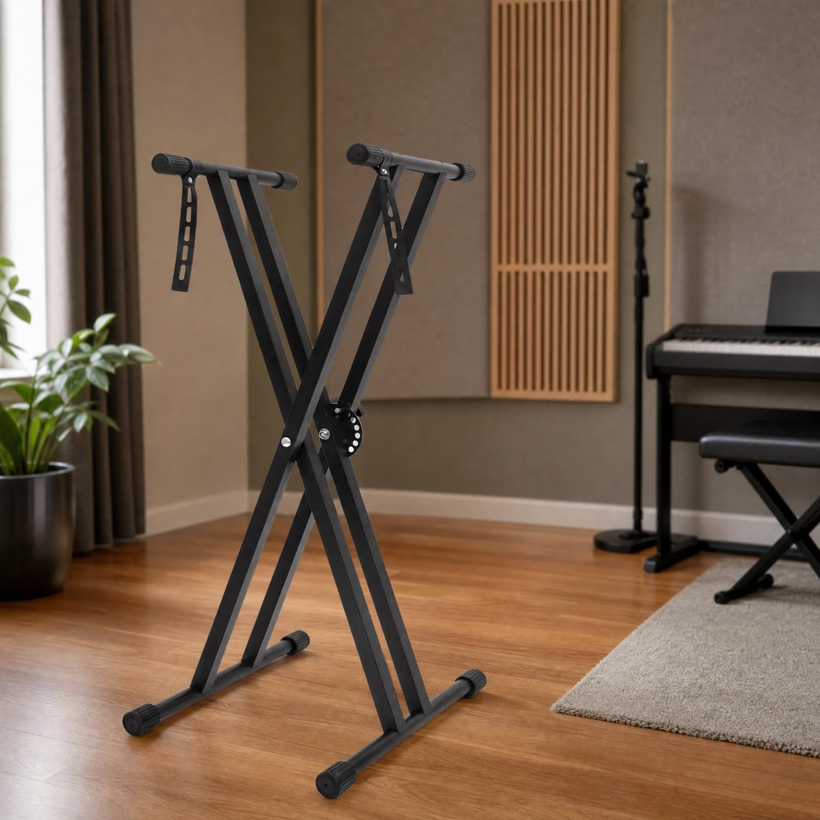 Support Clavier En Fer Antidérapant Stand Clavier Pliable à Cadre En X-Pliable Support Synthétiseur pr