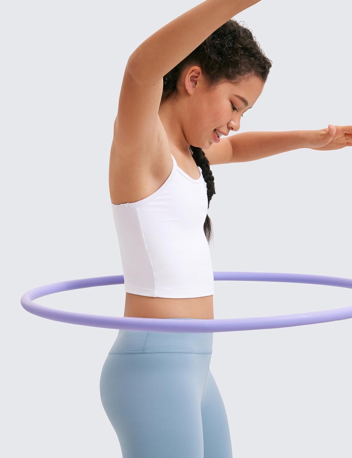 CRZ YOGA Girls Butterluxe Double Lined Camisole Crop Tank Tops - Dance Yoga Athletic Casual Spaghetti Y Back Kids Teen - Image 3