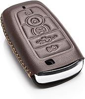 Vista 3 de Vitodeco Funda de piel para llave inteligente con llavero compatible con Ford (modelos 2018 - 2026) - 5 botones, marrón