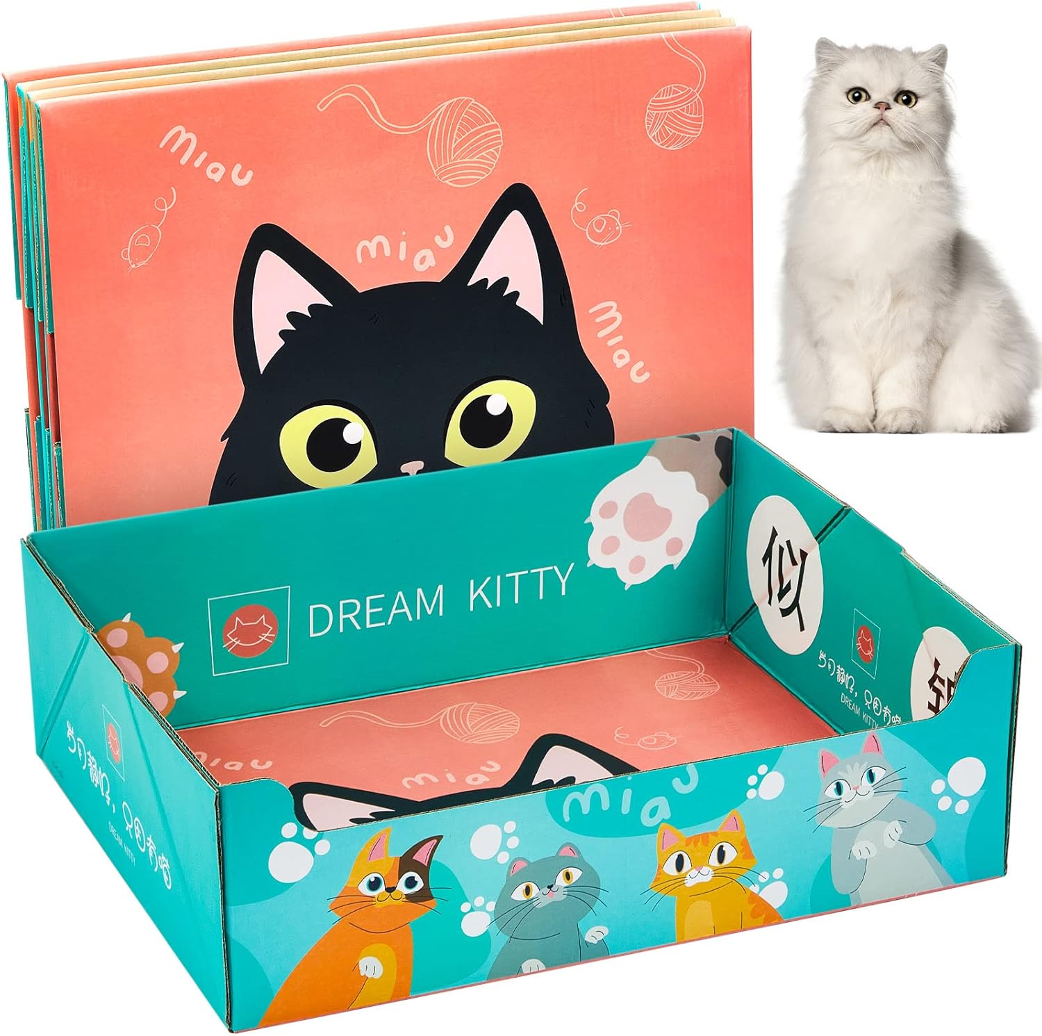 Rtteri 5 Pack Disposable Litter Boxes for Cats Kitty