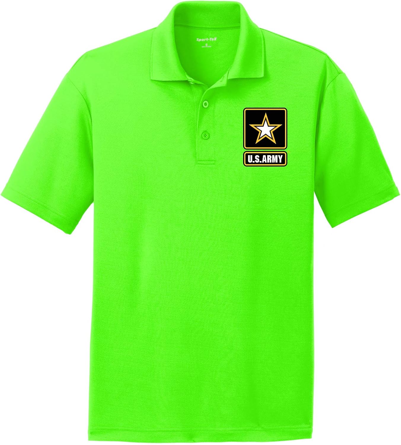 Buy Cool Shirts Mens US Army Pocket Print Textured Polo