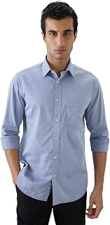 Colorplus Men Regular Fit Dobby Pattern Pure Cotton Plain Collar Full Sleeve Casual Shirt Price In India