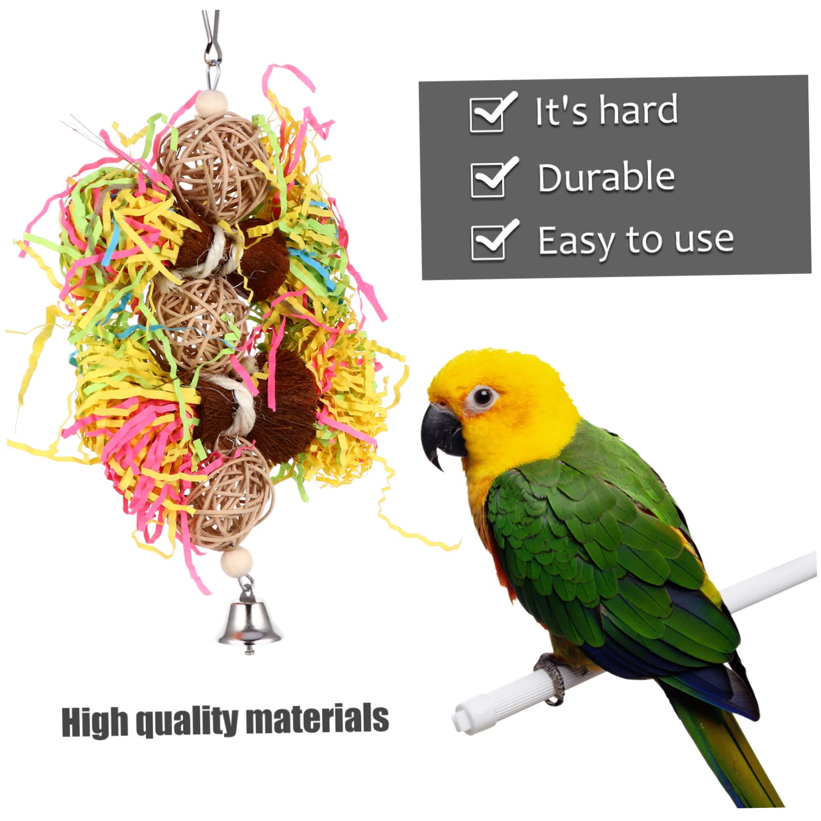 VANZACK 9piezas Juguetes para Aves Accesorios De Interactivos para Loros y Aves Juguetes para Masticar y Desgastar