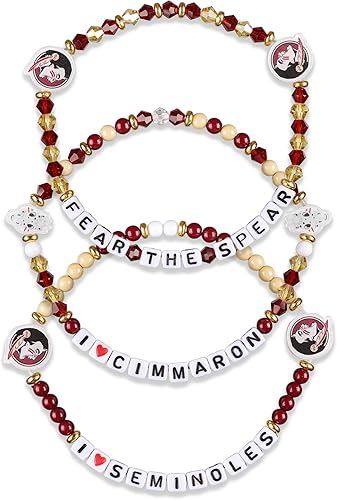 Miniatura 39 de FOCO NCAA unisex-adulto Paquete de 3 Pulseras de la Amistad con Cuentas con Logotipo de Equipo Universitario de la NCAA Oficialmente Licenciadas
