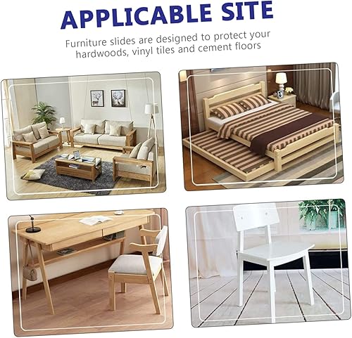 Miniatura 6 de Cabilock 50 almohadillas de plástico de fieltro de uñas para muebles antideslizantes y antiarañazos, fáciles de instalar, protegen tu suelo