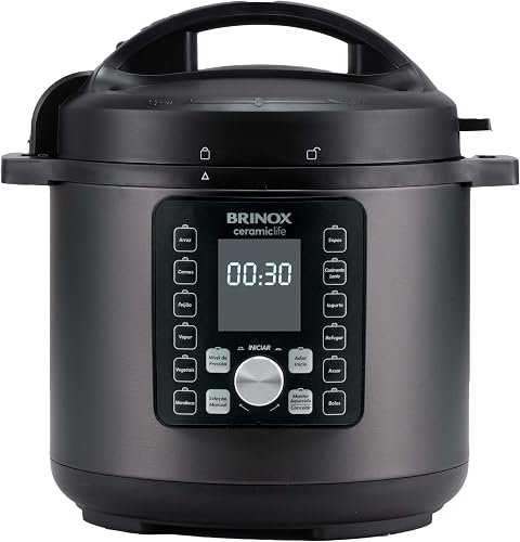Panela de Pressão Elétrica Brinox Ceramic Life 6 Litros — ver na Amazon
