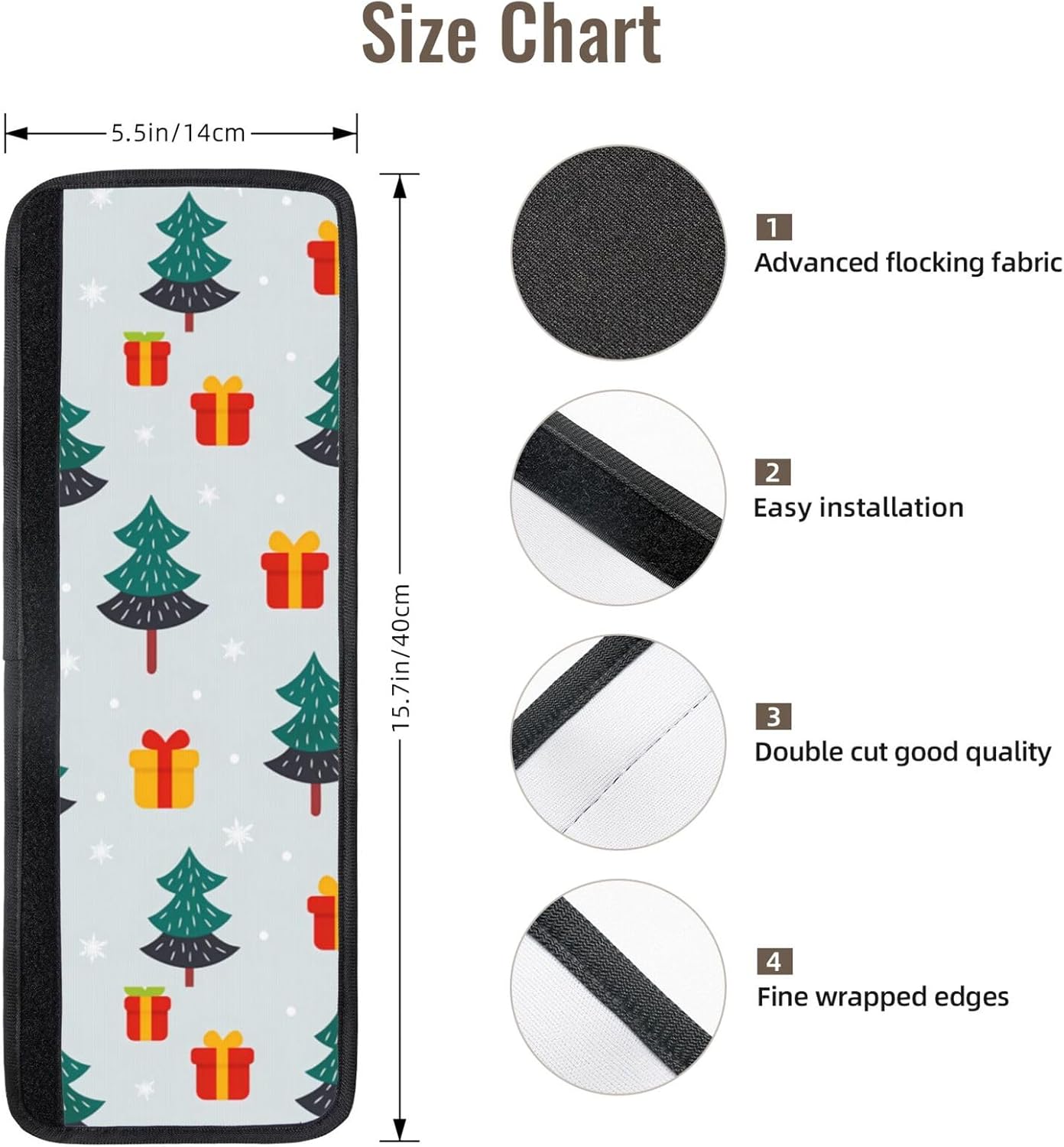 Christmas Refrigerator Handle Covers Tree Gift Snowflake Green Red Fridge Handle Covers Set of 2 Refrigerator Door Handle Covers for Kitchen Decor Door Handle Covers for Oven Dishwasher