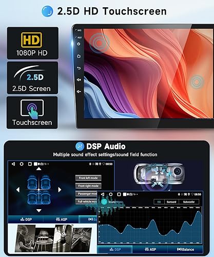 Miniatura 5 de Estéreo de coche 2G+32G para Honda Civic 2006 2007 2008 2009 2010 2011 con Carplay inalámbrico Android Auto, pantalla táctil de 10.1 pulgadas