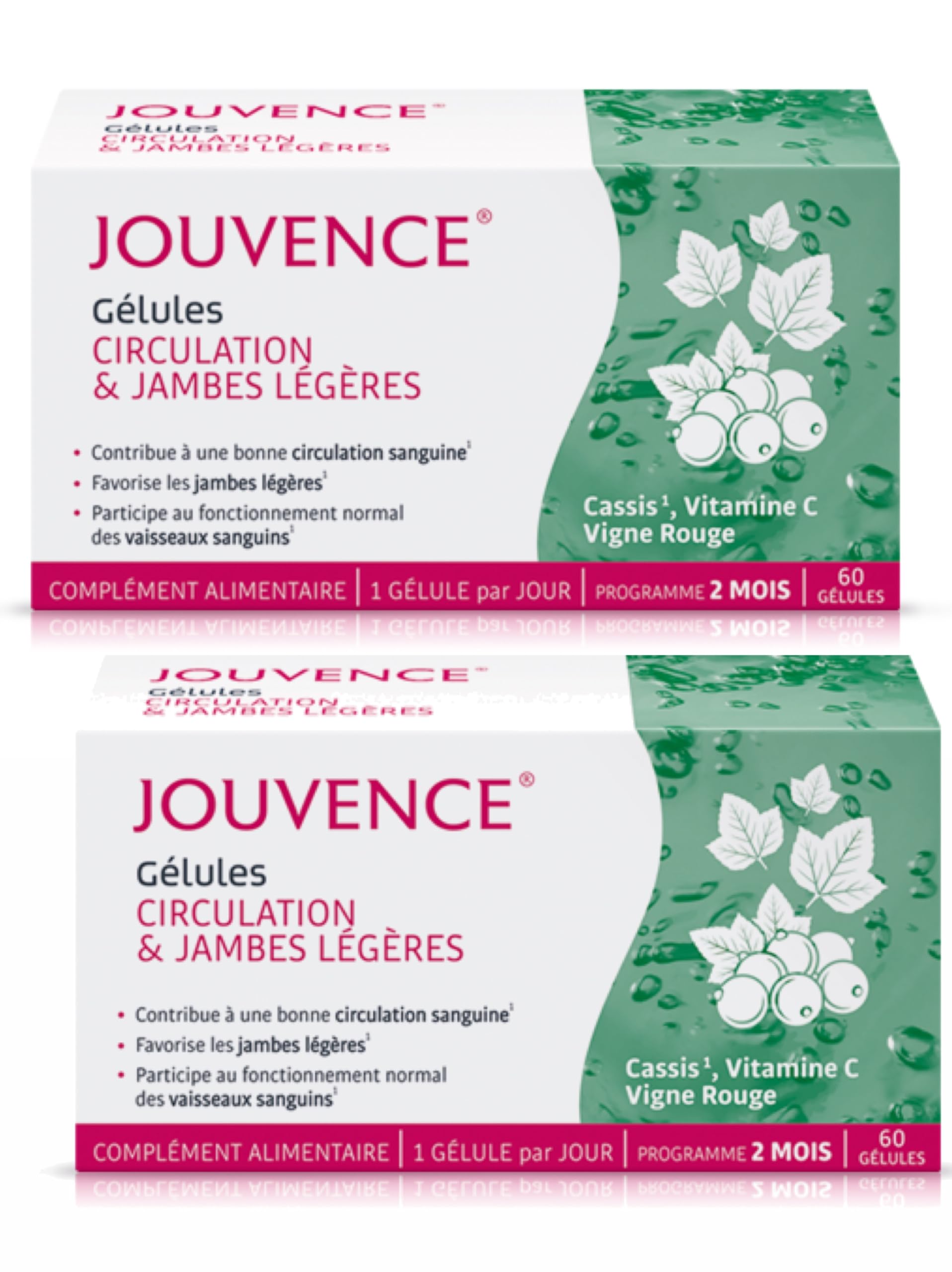 JOUVENCE circulation & jambes légères 60 gélules - Lot de 2 Boites (2)