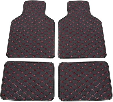 Car Floor Mat Compatible with Nissan Qashqai All Model Qashqai J10 Qashqai J11 J12 Auto Rug Carpet Accessories Styling Interior PartsBlack red line
