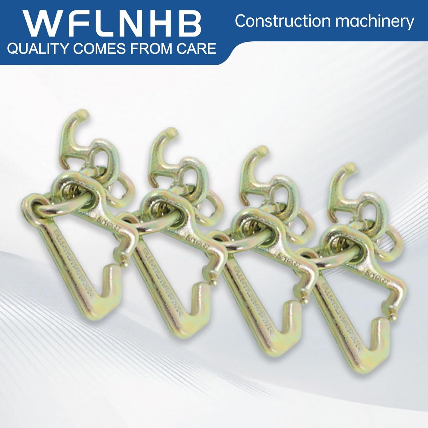 WFLNHB 4Pcs 5/16 RTJ Cluster Hook Set G70 Heavy Duty Replacement for Tow Truck Roll Back Wrecker Vehicle Car Hauler Trailer