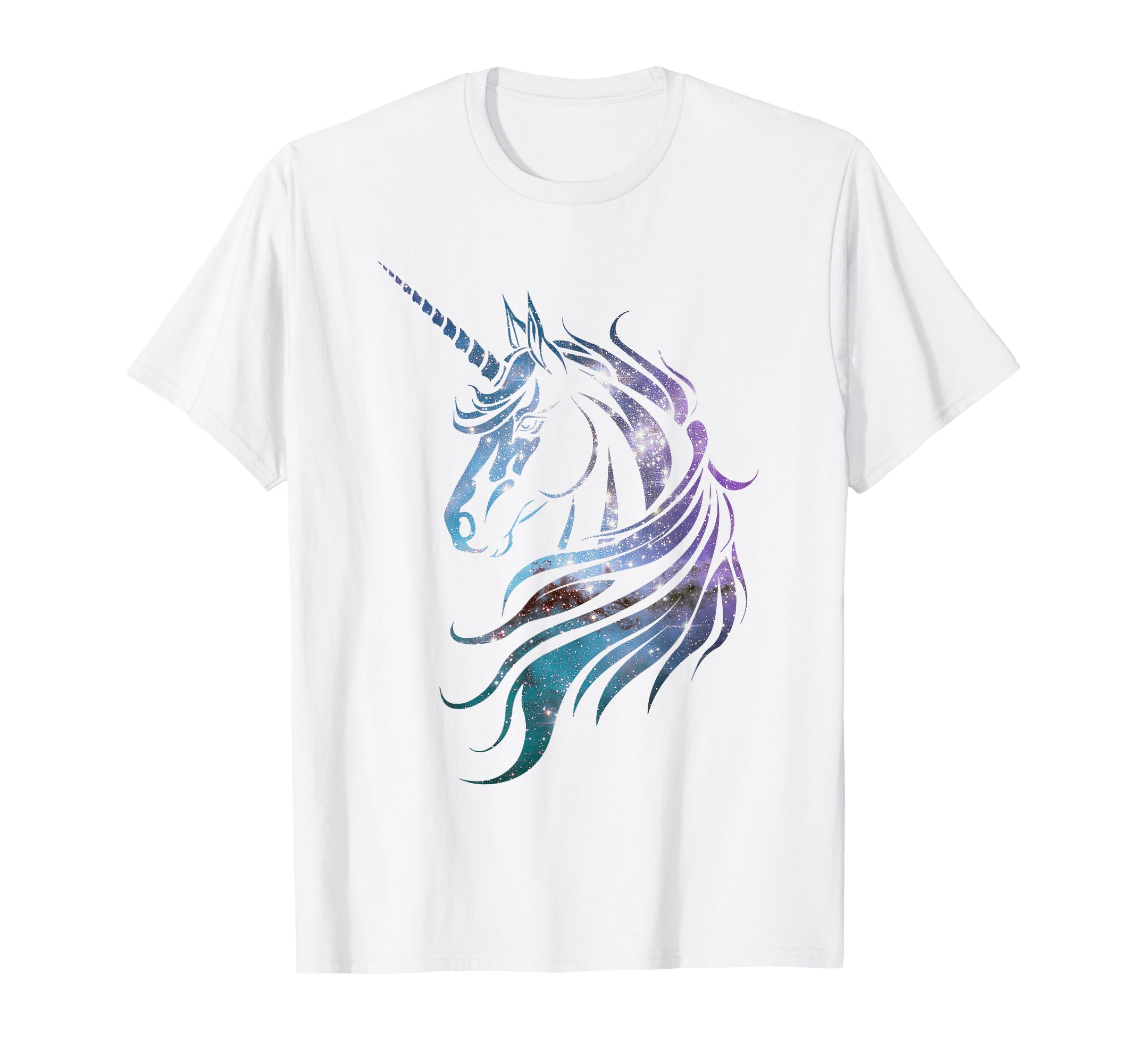 Unicorn Galaxy Nebula Cosmic Silhouette ArtUnicorn Outer Space Galaxy Animal Silhouette Nebula T-Shirt