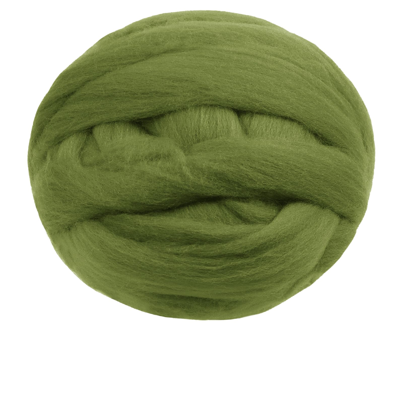 JeogYong Needle Felting Wool, 17.64oz Wool Roving Chunky Wool Yarn, Olive Green Wool Roving Yarn for Needle Felting, Wet Felting, Felting Projects, DIY Crafts