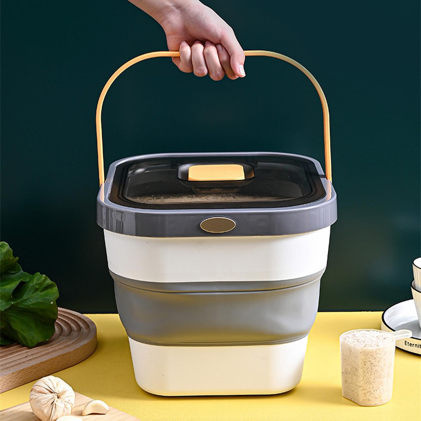 Contenitore ermetico per cibo per animali domestici, per cibo per cani e gatti, contenitore ermetico per alimenti, con coperchio, per snack, cereali, fagioli, riso, pellet
