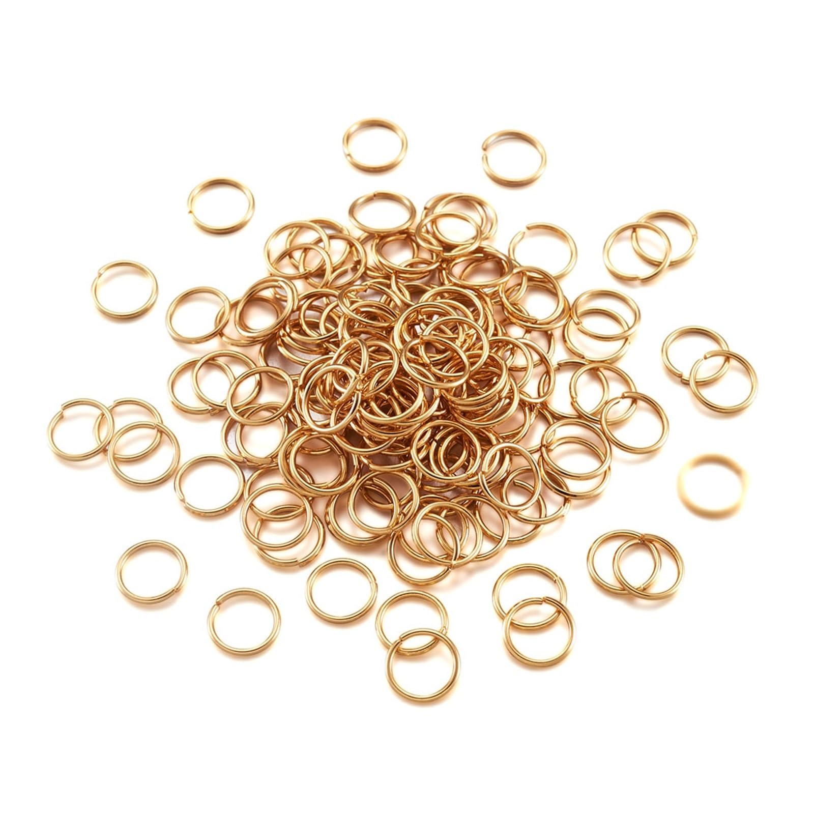 600 Anelli Di Salto Aperti Placcati Oro 24K - 4/5/6/7/8/9 Mm Per Gioielli Fai Da Te | Acciaio Inox - Foto 6