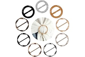 Women's 9-Piece Pearl Rhinestone Scarf Clip for Silk Scarves