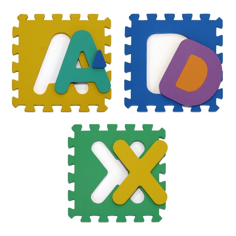 VeloVendo® - Dywan do puzzli dla dzieci XXL - 36 elementów z certyfikatem CE i przetestowany przez TÜV, miękka pianka EVA, mata do zabawy dla dzieci, mata do zabawy, mata do zabawy dla noworodków