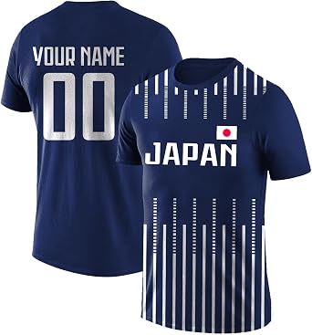 Custom Japan Soccer Shirt Personalized Shirts Add Your Name Number Sport Fans Gifts for Men Women Youth