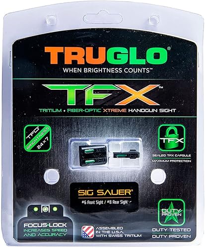 Miniatura 31 de TRUGLO TFX - Mira para pistola Tritio duradero resistente a los golpes, compacto y brillante y fibra óptica Xtreme vista diurna/nocturna
