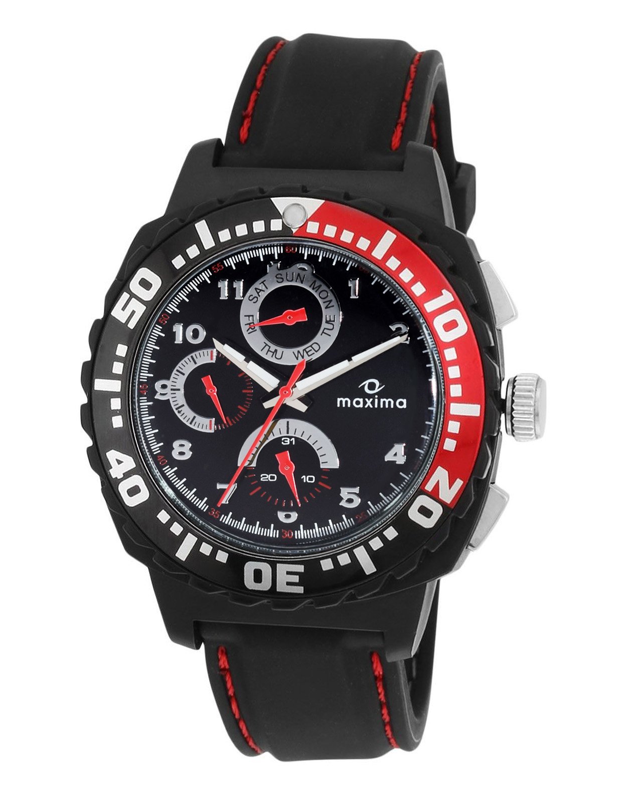 Maxima Silicone Hybrid Multifunction Black Dial Analog Watch Men -30775Ppgn, Band Color-Black (B00T48O0U0) Amazon Price History, Amazon Price Tracker