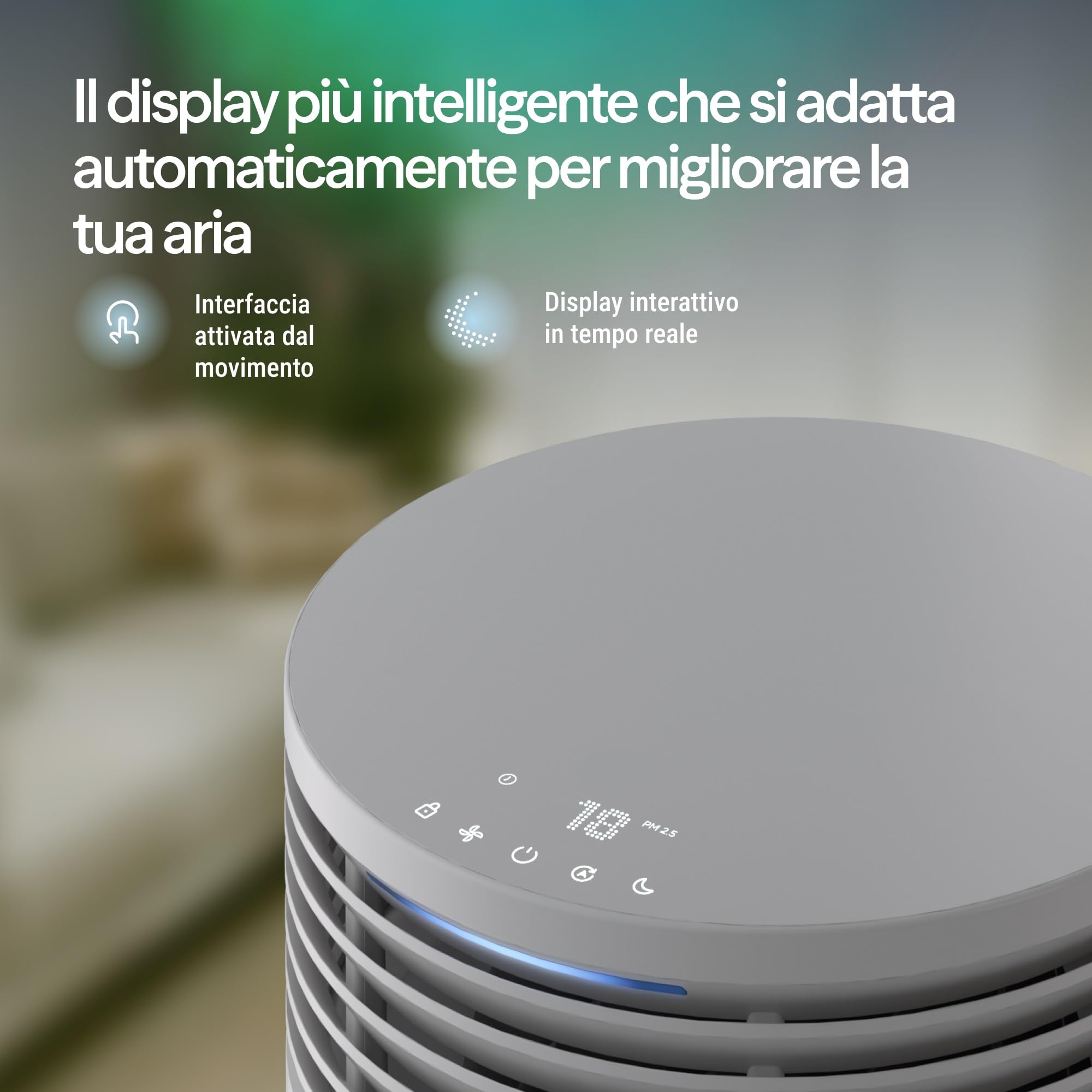 Purificatore d’aria BLUEAIR Blue Signature Medium – Purificazione intelligente ultra‑silenziosa per ambienti spaziosi fino a 86 m²