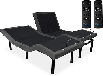 iDealBed 5i Custom Adjustable Bed Base, Wall Hugger, Massage, Zero-Gravity, Dual USB Charger, One Touch Comfort, Programmable Memory, Night Light, Advanced Silent Motion Split California King