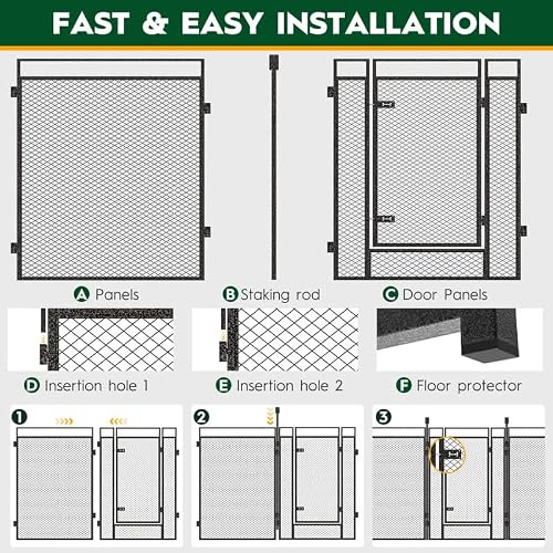 Dog Playpen with Safety Mesh, 32