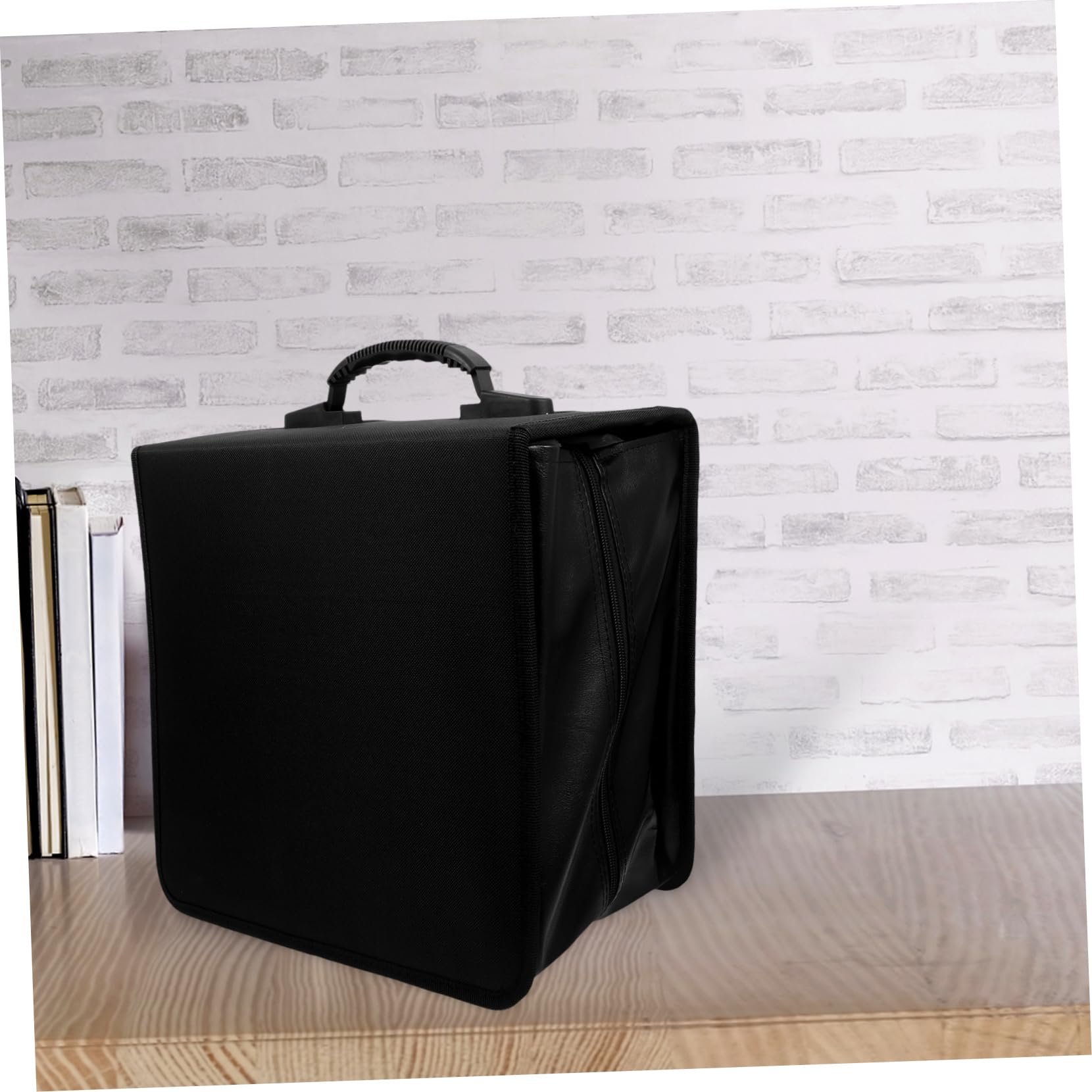 Borsa Porta Cd Dvd Pu Pelle Capacità Dischi Organizer Portatile Per Auto e Viaggi Custodia Per Dischi Protettiva Nera Struttura Durevole e Facile Da Trasportare